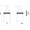 Mexen Gravo Seifenspender, gebürsteter Nickel - 70A93058-97