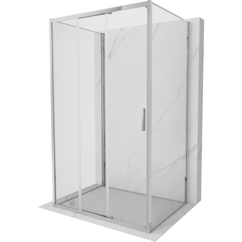 Mexen Exo-3S dreiseitige Duschkabine zum Schieben 85 x 75 cm, transparent, Chrom - 8153-085-075-01-00-3S