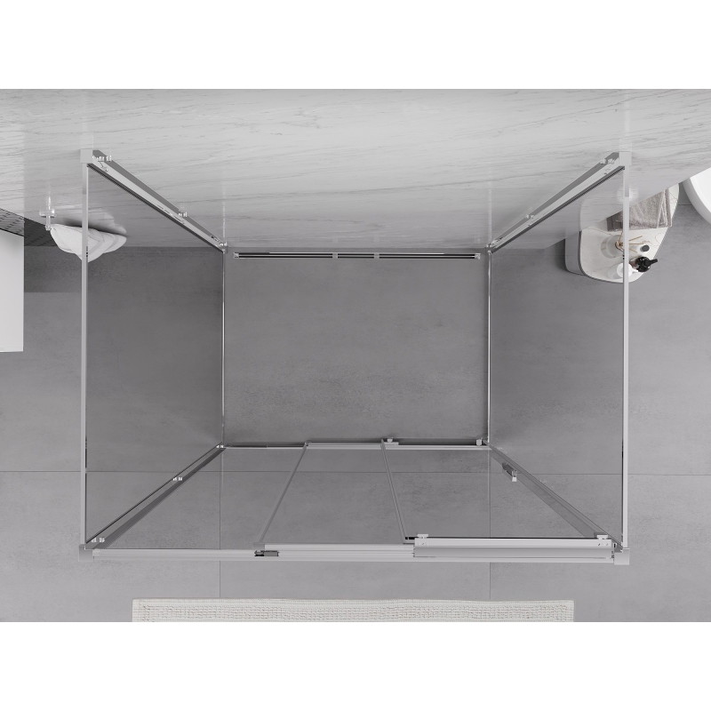Mexen Exo-3S Dreiwand-Schiebeduschkabine 100 x 75 cm, transparent, Chrom - 8153-100-075-01-00-3S