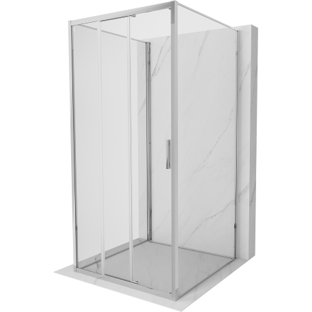 Mexen Exo-3S Duschkabine 3-wandig, verschiebbar 90 x 90 cm, transparent, Chrom - 8153-090-090-01-00-3S