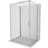 Mexen Exo-3S Dreiteilige Duschkabine, 95 x 90 cm, transparent, Chrom - 8153-095-090-01-00-3S