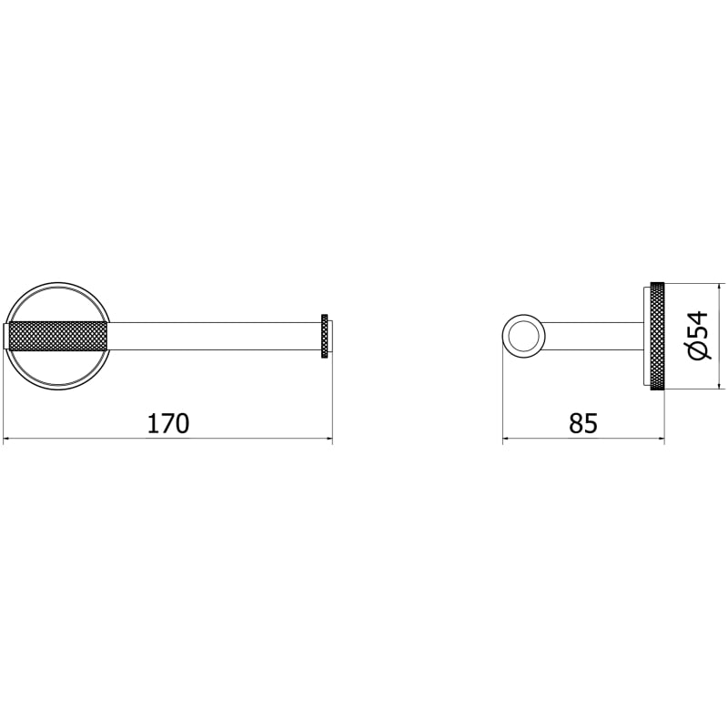 Mexen Gravo Toilettenpapierhalter, Schwarzchrom - 70A93025-73