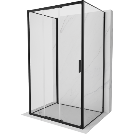 Mexen Exo-3S Duschkabine 3-seitig Schiebetüren 95 x 70 cm, transparent, schwarz - 8153-095-070-70-00-3S