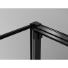 Mexen Exo-3S duschkabine, 3-seitig, schiebbar, 80 x 75 cm, transparent, schwarz - 8153-080-075-70-00-3S