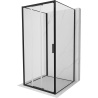 Mexen Exo-3S Duschkabine 3-seitig verschiebbar 80 x 80 cm, transparent, schwarz - 8153-080-080-70-00-3S