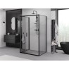 Mexen Exo-3S 3-seitige Duschkabine, 85 x 80 cm, transparent, schwarz - 8153-085-080-70-00-3S