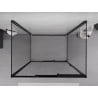 Mexen Exo-3S 3-seitige, verschiebbare Duschkabine 100 x 85 cm, transparent, schwarz - 8153-100-085-70-00-3S