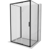 Mexen Exo-3S Schiebetür Duschkabine 3-seitig 85 x 100 cm, transparent, schwarz - 8153-085-100-70-00-3S