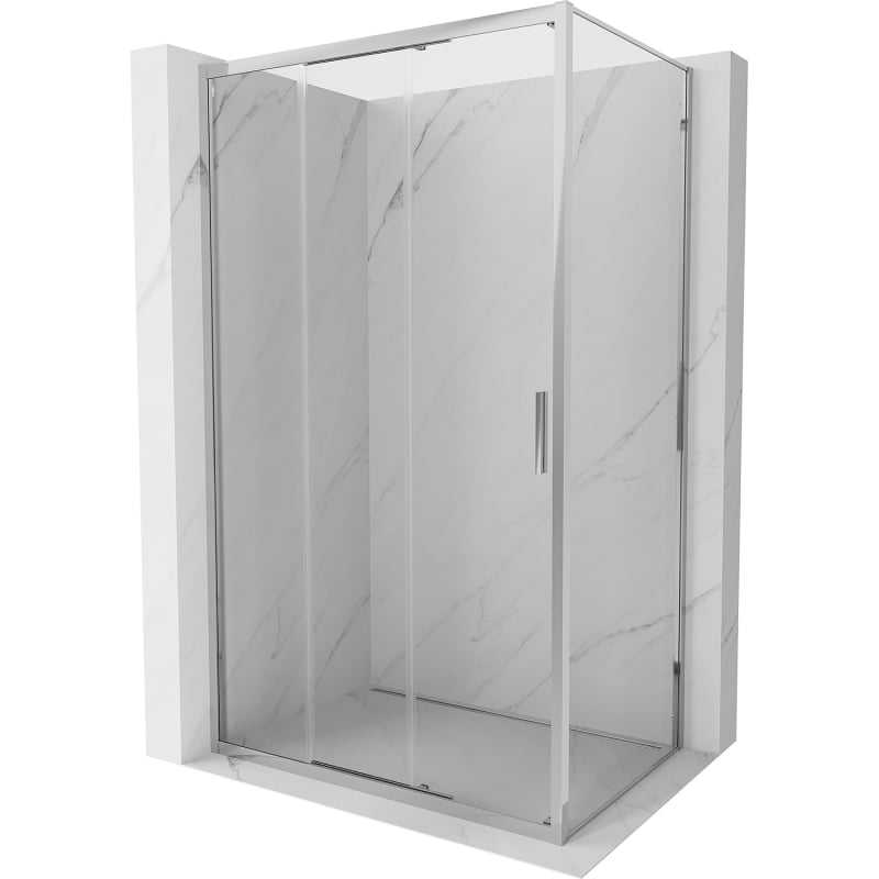 Mexen Exo Schiebeduschkabine 85 x 70 cm, transparent, Chrom - 8153-085-070-01-00