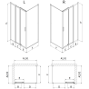 Mexen Exo Schiebeduschkabine 85 x 80 cm, transparent, Chrom - 8153-085-080-01-00