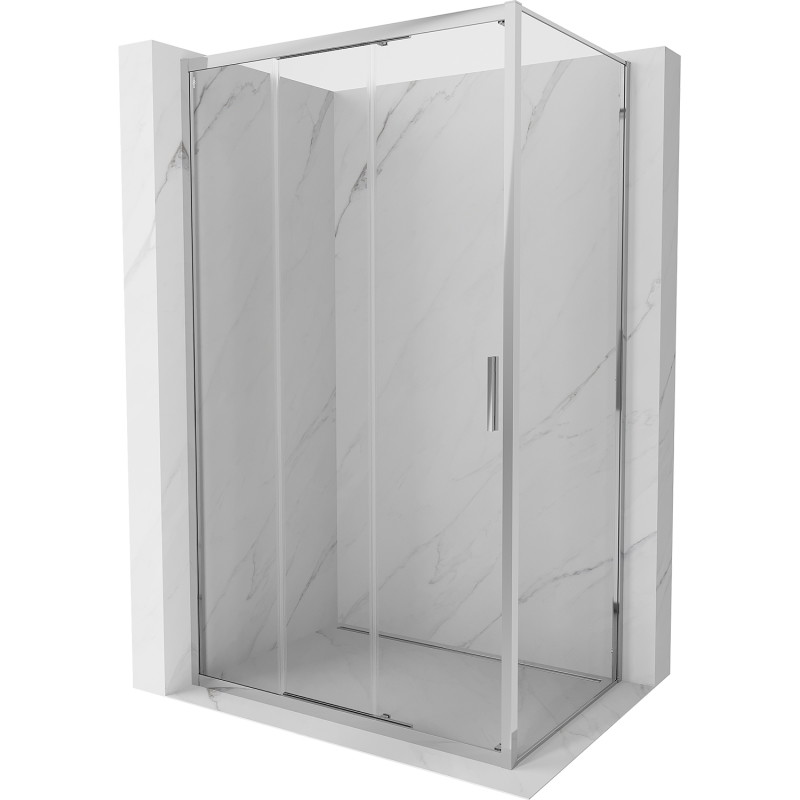 Mexen Exo Schiebetür-Duschkabine 80 x 90 cm, transparent, Chrom - 8153-080-090-01-00