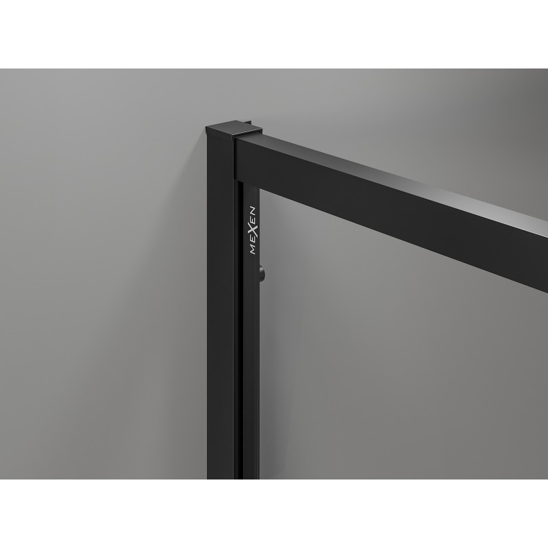 Mexen Exo Schiebedusche 80 x 70 cm, transparent, schwarz - 8153-080-070-70-00