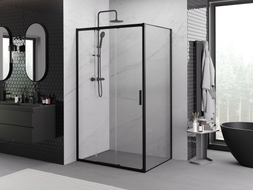 Mexen Exo Schiebeduschkabine 100 x 70 cm, transparent, schwarz - 8153-100-070-70-00