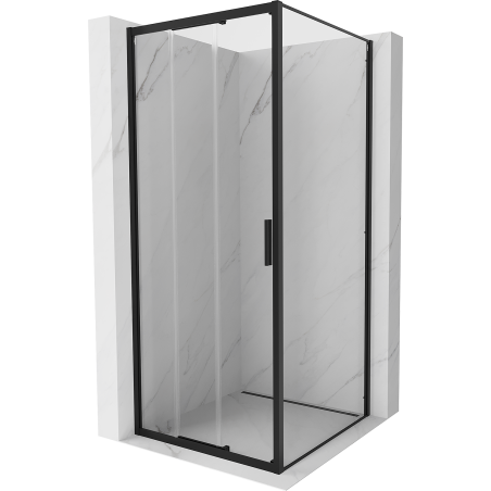 Mexen Exo Schiebeduschkabine 80 x 80 cm, transparent, schwarz - 8153-080-080-70-00
