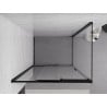 Mexen Exo schiebbare Duschkabine 90 x 80 cm, transparent, schwarz - 8153-090-080-70-00