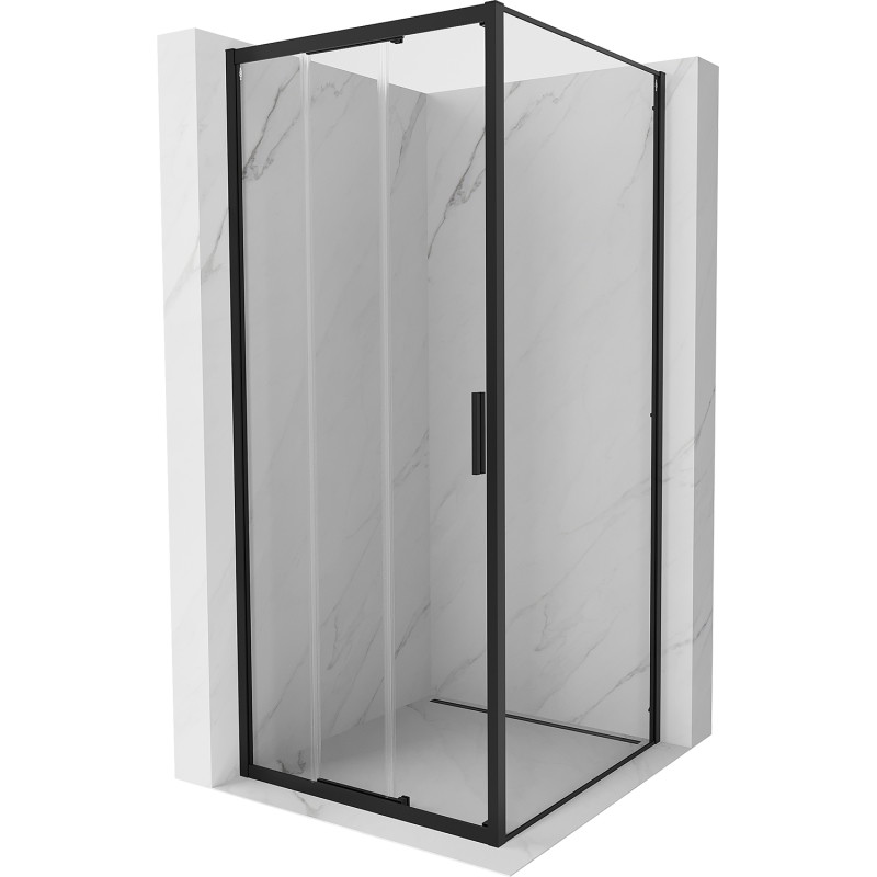 Mexen Exo Schiebeduschkabine 85 x 85 cm, transparent, schwarz - 8153-085-085-70-00