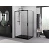 Mexen Exo verschiebbare Duschkabine 95 x 85 cm, transparent, schwarz - 8153-095-085-70-00