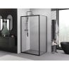 Mexen Exo verschiebbare Duschkabine 95 x 85 cm, transparent, schwarz - 8153-095-085-70-00
