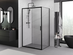 Mexen Exo-3S Schiebeduschkabine 80 x 90 cm, transparent, schwarz - 8153-080-090-70-00