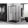 Mexen Exo schiebbare Duschkabine 80 x 90 cm, transparent, schwarz - 8153-080-090-70-00