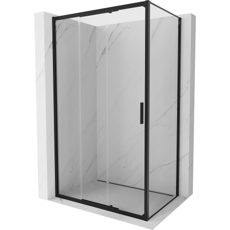 Mexen Exo Schiebeduschkabine 85 x 90 cm, transparent, schwarz - 8153-085-090-70-00