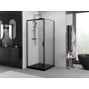 Mexen Exo Schiebedusche 90 x 90 cm, transparent, schwarz - 8153-090-090-70-00