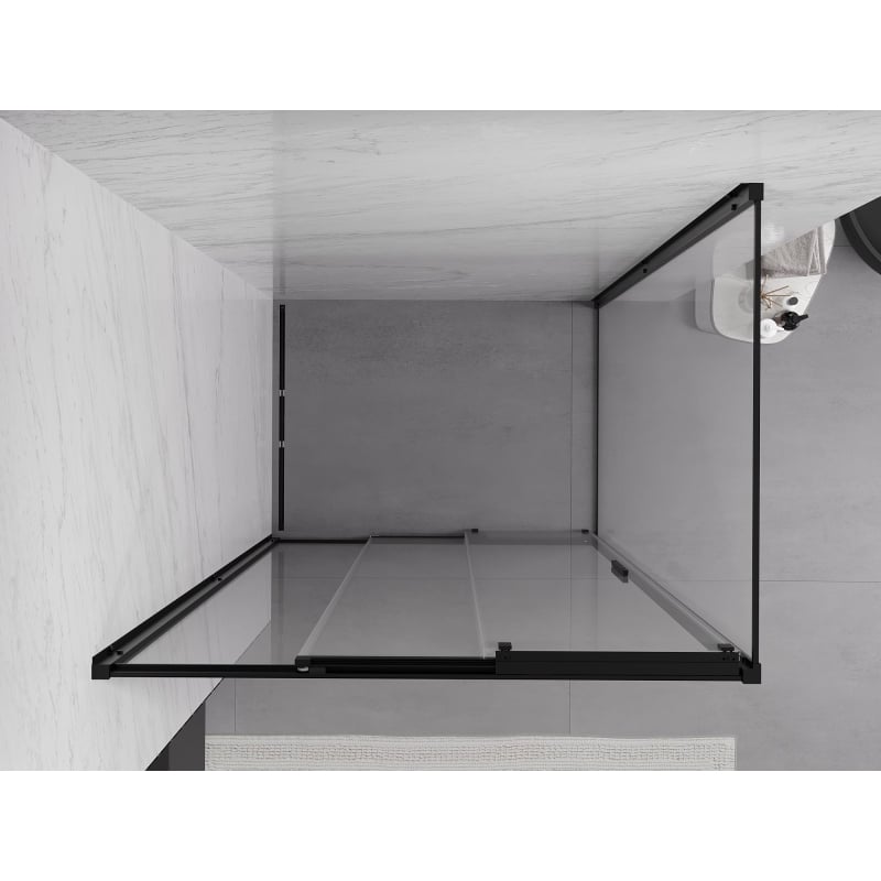 Mexen Exo schiebbare Duschkabine 95 x 90 cm, transparent, schwarz - 8153-095-090-70-00