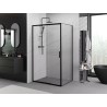 Mexen Exo schiebetür-duschkabine 90 x 95 cm, transparent, schwarz - 8153-090-095-70-00
