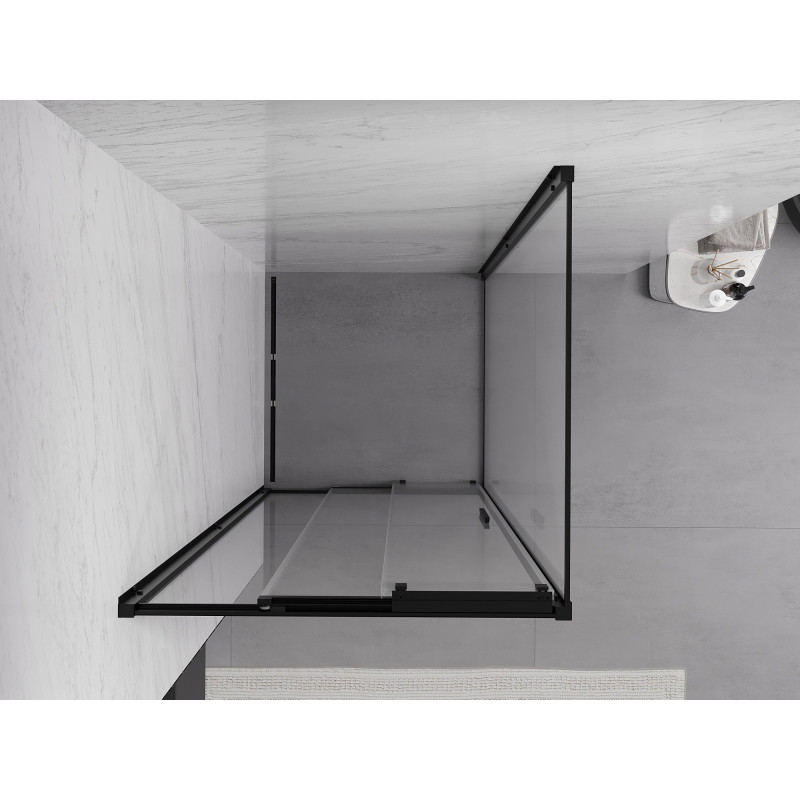 Mexen Exo Schiebeduschkabine 95 x 95 cm, transparent, schwarz - 8153-095-095-70-00