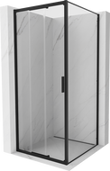 Mexen Exo verschiebbare Duschkabine 100 x 100 cm, transparent, schwarz - 8153-100-100-70-00