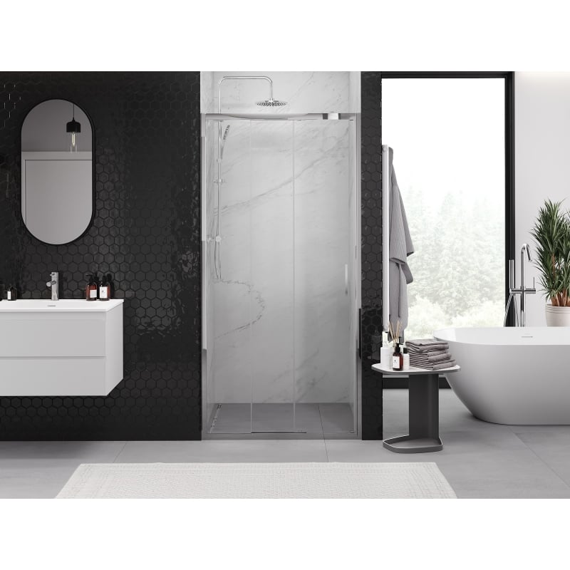 Mexen Exo-3S Schiebetür Duschwand 70 cm, transparent, Chrom - 8153-070-000-01-00