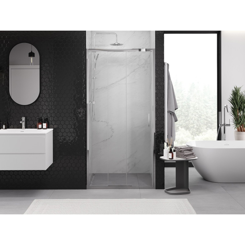 Mexen Exo-3S Schiebetür für Duschen 75 cm, transparent, Chrom - 8153-075-000-01-00