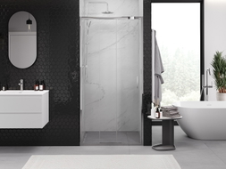 Mexen Exo-3S Schiebetür Dusche 85 cm, transparent, Chrom - 8153-085-000-01-00