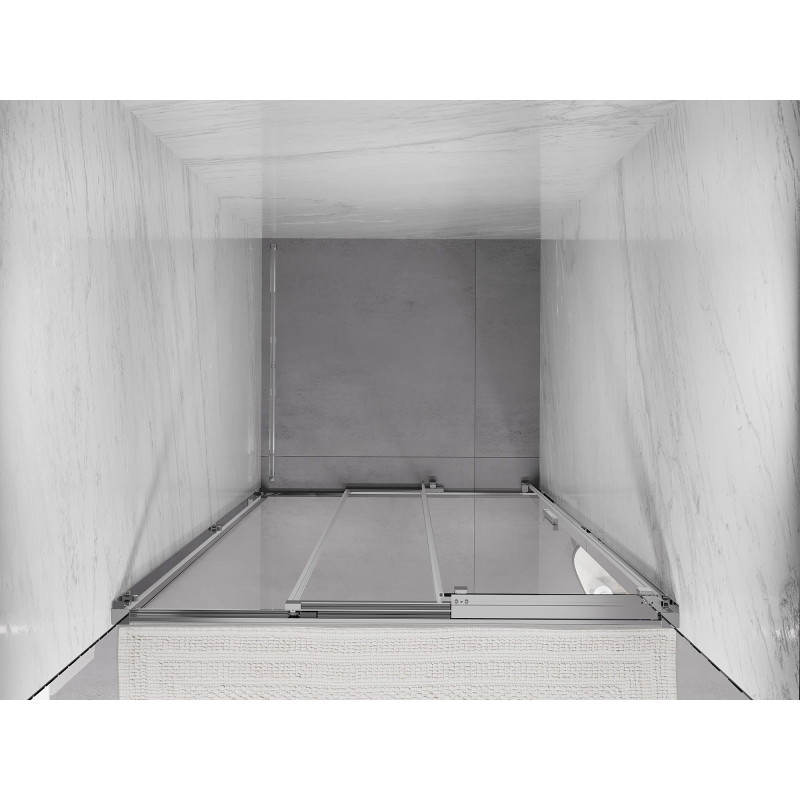 Mexen Exo-3S Schiebeduschtür 100 cm, transparent, Chrom - 8153-100-000-01-00