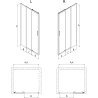 Mexen Exo-3S Schiebeduschtür 100 cm, transparent, Chrom - 8153-100-000-01-00