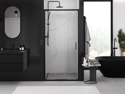 Mexen Exo-3S schiebetür für dusche 70 cm, transparent, schwarz - 8153-070-000-70-00