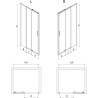 Mexen Exo-3S Schiebetür-Duschkabine 75 cm, transparent, schwarz - 8153-075-000-70-00