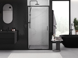 Mexen Exo-3S Schiebetüren für die Dusche 95 cm, transparent, schwarz - 8153-095-000-70-00