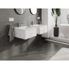 Mexen Orio Badezimmerschrank 50 cm mit Waschbecken Otis, 1 Schublade, weiß matt - 91A10-05023-1-BF01-W18M01
