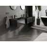 Mexen Orio Badezimmerschrank 50 cm mit Waschbecken Otis, 1 Schublade, schwarzer Glanz/schwarz matt - 91A10-05023-1-BF70-W18M71