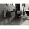Mexen Orio Badezimmerschrank 50 cm mit Waschbecken Otis, 1 Schublade, schwarz matt - 91A10-05023-1-BF71-W18M71