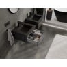 Mexen Orio Badezimmerschrank 50 cm mit Waschbecken Otis, 1 Schublade, schwarz matt - 91A10-05023-1-BF71-W18M71