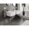 Mexen Orio Badezimmerschrank 50 cm mit Vela Waschbecken, 1 Schublade, weiß glänzend - 91A10-05023-1-BF00-W23M00