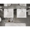 Mexen Orio Badezimmerschrank 50 cm mit Vela Waschbecken, 1 Schublade, weiß glänzend - 91A10-05023-1-BF00-W23M00