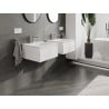 Mexen Orio Badezimmerschrank 50 cm mit Waschbecken Vela, 1 Schublade, weiß matt - 91A10-05023-1-BF01-W23M01
