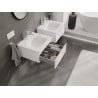 Mexen Orio Badezimmerschrank 50 cm mit Waschbecken Vela, 1 Schublade, weiß matt - 91A10-05023-1-BF01-W23M01