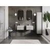 Mexen Orio Badezimmer-Schrank 50 cm mit Waschbecken Vela, 1 Schublade, grau matt/weiß matt - 91A10-05023-1-BF62-W23M01