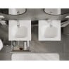 Mexen Orio Badezimmer-Schrank 50 cm mit Waschbecken Vela, 1 Schublade, grau matt/weiß matt - 91A10-05023-1-BF62-W23M01