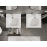 Mexen Orio Badezimmerschrank 50 cm mit Waschbecken Vela, 1 Schublade, Grafit matt/Weiß matt - 91A10-05023-1-BF66-W23M01