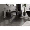 Mexen Orio Badezimmerschrank 50 cm mit Waschbecken Vela, 1 Schublade, Schwarz Glanz/Schwarz Matt - 91A10-05023-1-BF70-W23M71